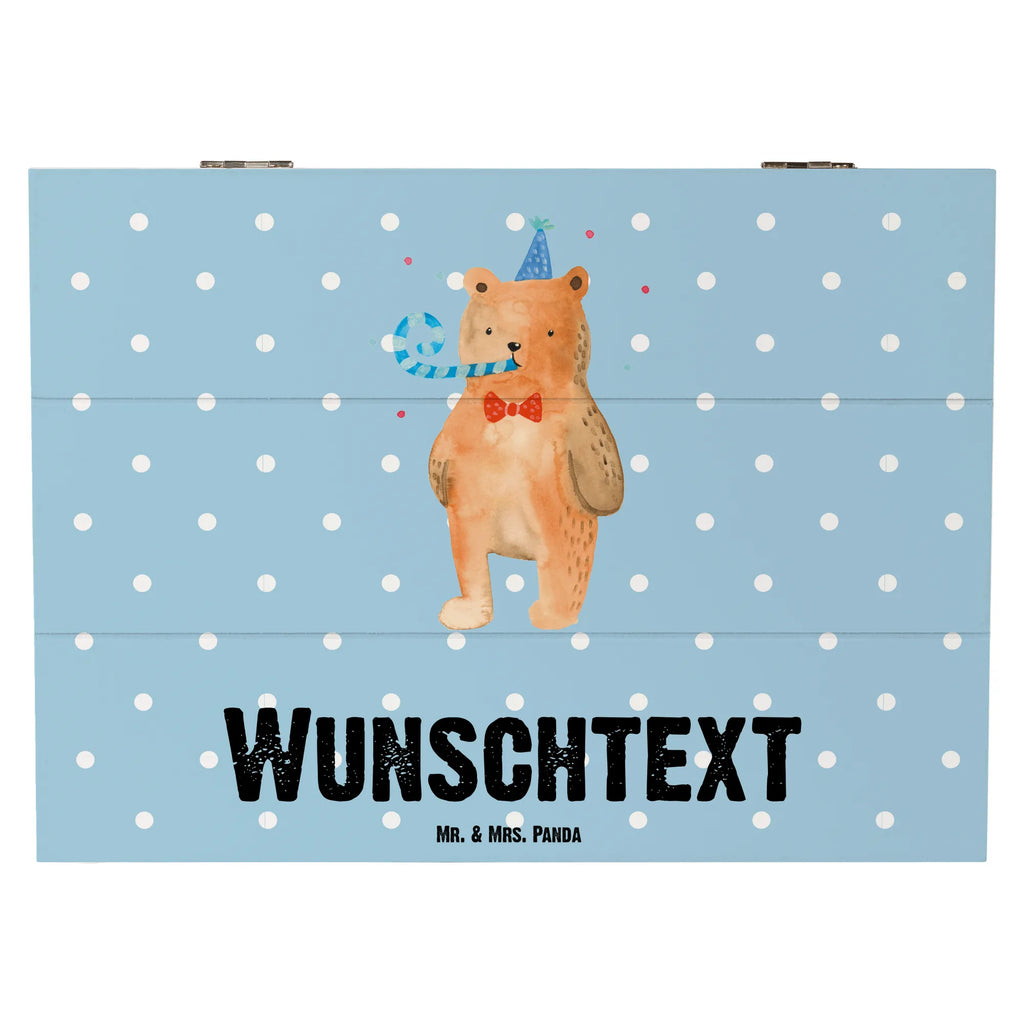 Personalizowane drewniane pudełko Niedźwiedź urodziny Niedźwiedź, Miś, Pluszowy miś