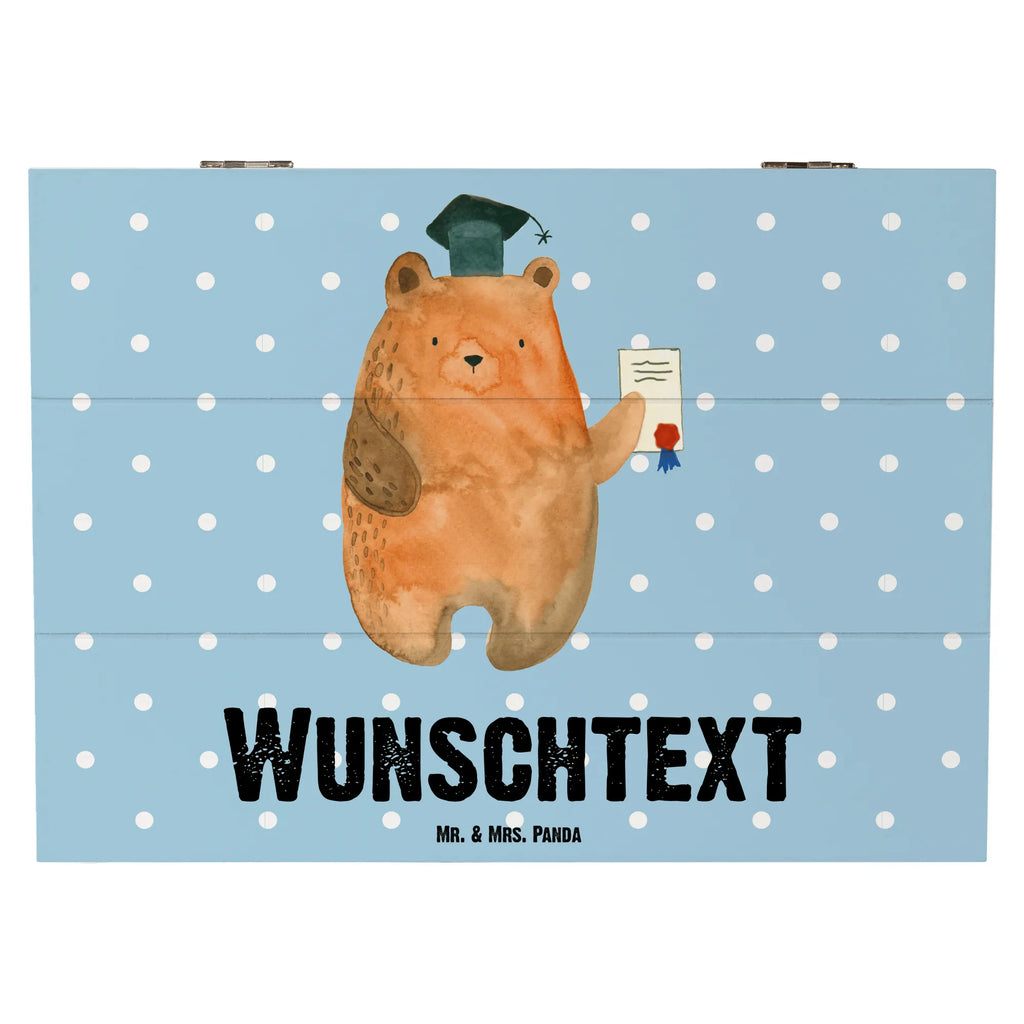 Personalizowane drewniane pudełko Niedźwiedź Egzamin Niedźwiedź, Miś, Pluszowy miś