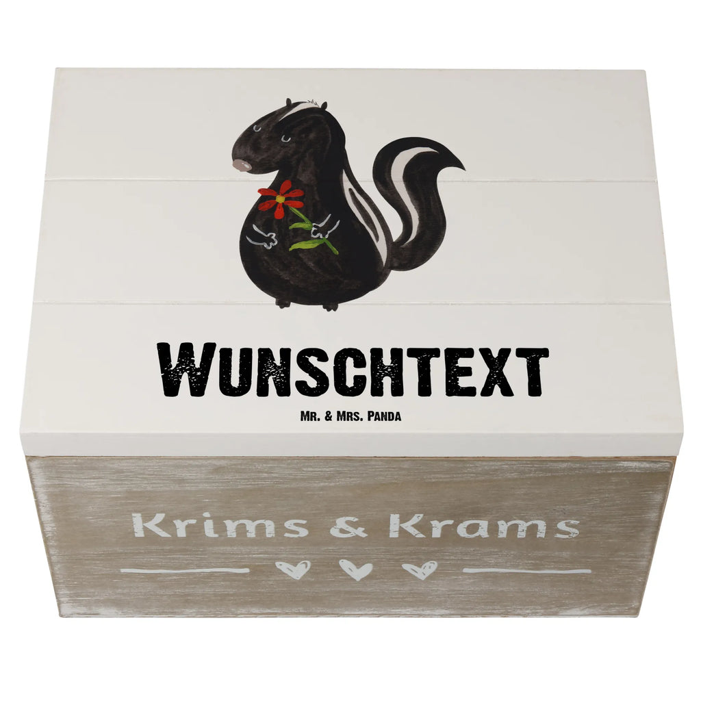 Personalisierte Holzkiste Stinktier Blume Erinnerungsbox Personalisiert, Schatzkiste Personalisiert, mit Namen, Aufbewahrungsbox Personalisiert, Geschenkbox Personalisiert, Aufbewahrungsbox mit Namen, Kiste Personalisiert, Truhe Personalisiert, Dekokiste mit Namen, Truhe mit Namen, Dekokiste Personalisiert, Erinnerungsbox mit Namen, Erinnerungskiste Personalisiert, Holzkiste Personalisiert, Holzkiste mit Namen, Schatulle Personalisiert, Kiste mit Namen, GEschenkdose Personalisiert, Schatulle mit Namen, Schatzkiste mit Namen, Stinktier, Skunk, Tagträumer, Stinki, Stinker, Träume, Dreams, Raubtier, Verträumt, Wildtier