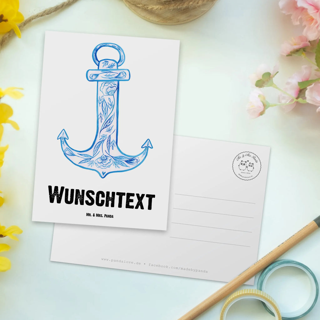 Personalisierte Postkarte Anker Blau Karte mit Wunschtext, Geschenkkarte mit Namen, Postkarte Personalisierbar, Einladung mit Wunschtext, Grußkarte mit Namen, Ansichtskarte mit Wunschtext, Postkarte mit Namen, Ansichtskarte mit Namen, Einladung mit Namen, Grußkarte mit Wunschtext, Postkarte mit Wunschtext, Geschenkkarte mit Wunschtext, Karte mit Namen, Postkarte Bedrucken, Tiere, Tiermotive, Gute Laune, Lustige Sprüche