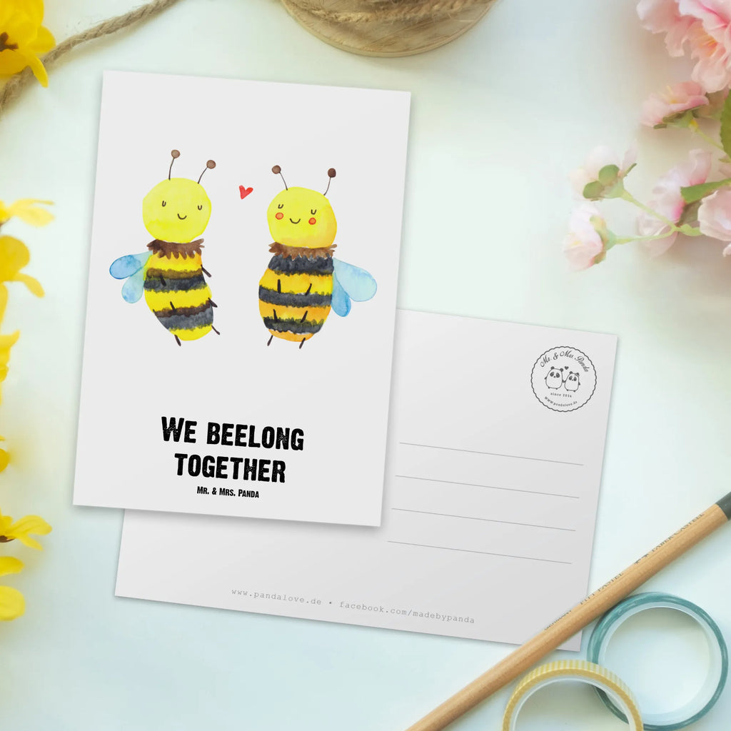Personalised postcard bee In love Bee, wasp, bumblebee