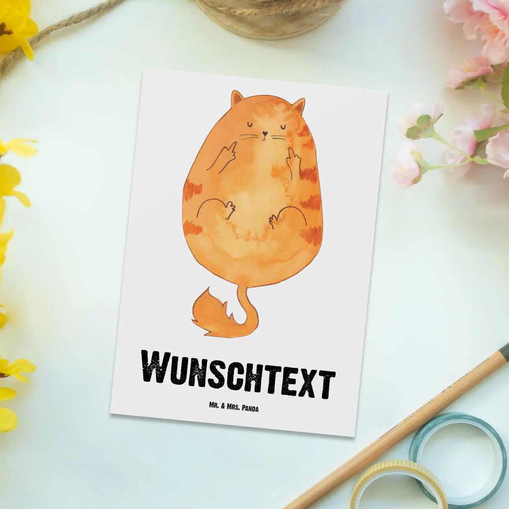 Personalised postcard Cat middle finger cat, tomcat, kitty, meow, kitten, housecat, mama cat, love cats, cat image, cat fan, cat lover, cat fancier, cat decoration, gift for cat lover, cat owner, funny cats, cat sayings, cat motto, funny cat gifts, fan merchandise, cat stuff, animal lover, Cat, Kitty, Fuck off, Middle finger, Puss, Smelly finger, Cats