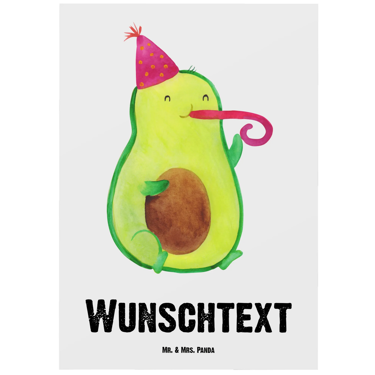 Personalised postcard avocado party time avocado, vegetables
