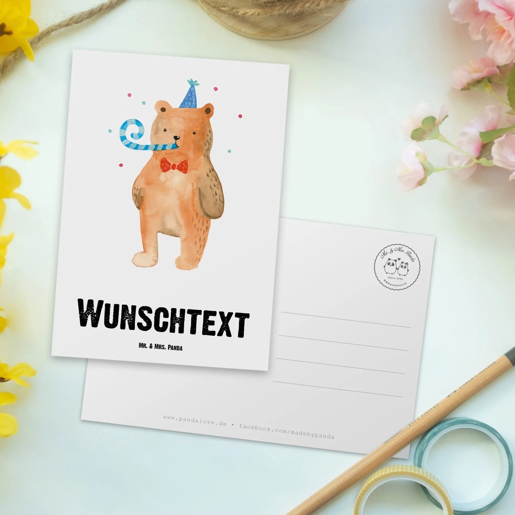 Personalised postcard bear Birthday bear, teddy, teddy bear, cuddly toy, Happy birthday