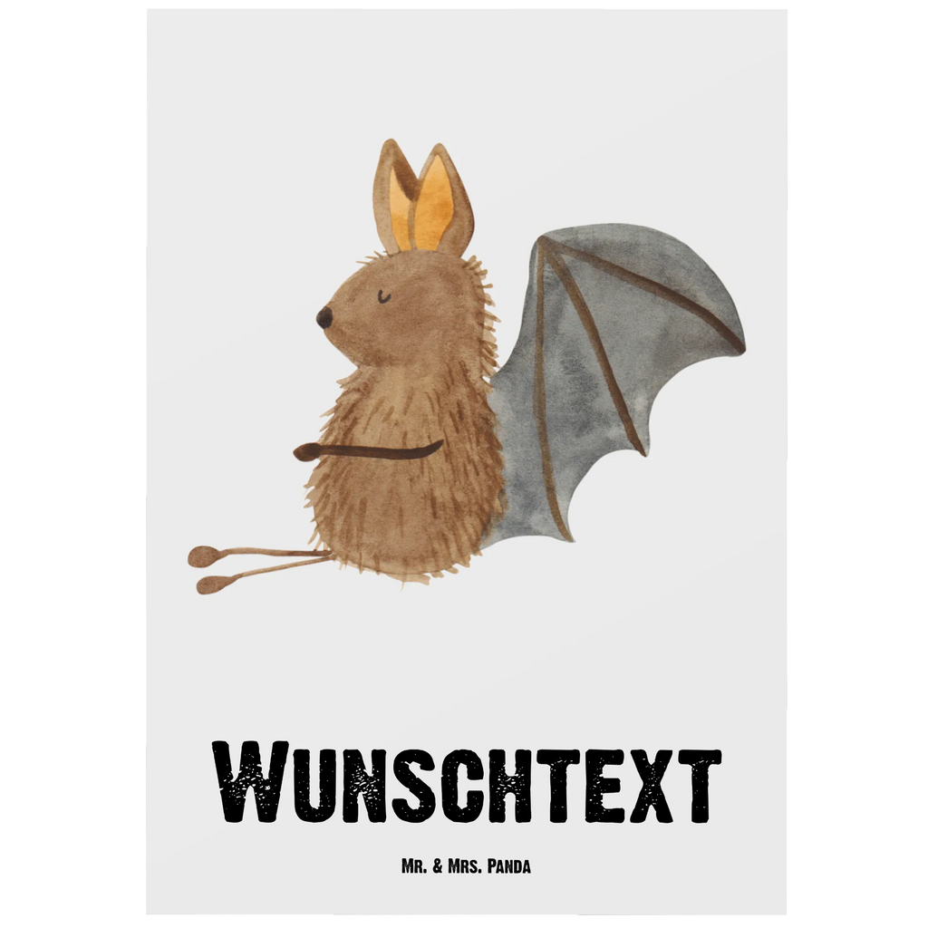 Personalised postcard bat Sit small animals, cute, funny, cute animal motives, hand drawn, small world, funny sayings, good mood, happy, gifts, gift ideas, special gifts, animal lover, card, bat, motivation, relax, bats