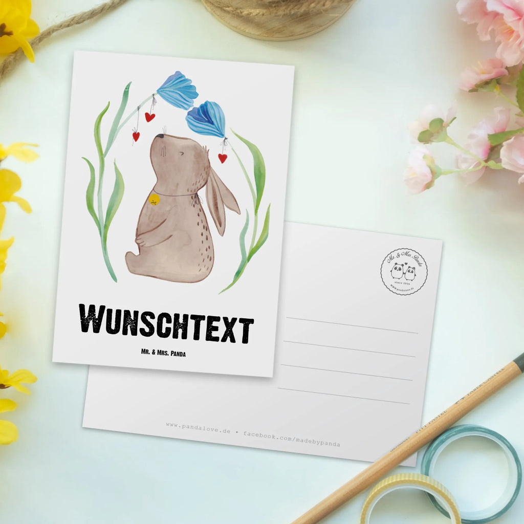 Personalisierte Postkarte Hase Blume Karte mit Wunschtext, Grußkarte mit Wunschtext, Einladung mit Wunschtext, Postkarte mit Wunschtext, Postkarte mit Namen, Postkarte Personalisierbar, Ansichtskarte mit Wunschtext, Grußkarte mit Namen, Postkarte Bedrucken, Ansichtskarte mit Namen, Geschenkkarte mit Namen, Geschenkkarte mit Wunschtext, Einladung mit Namen, Karte mit Namen, Ostern, Osternest, Osterdeko, Osterhase, Ostergeschenke, Geschenke zu Ostern, Ostern Kinder, Ostergeschenke Kinder, Ostern Geschenk, Schwangerschaft, Hase, Kaninchen, Hoffnung, Geburt, Kind, Träume, Kindergeburtstag, Taufgeschenk, Geburtstag, Erstes Kind, Taufe
