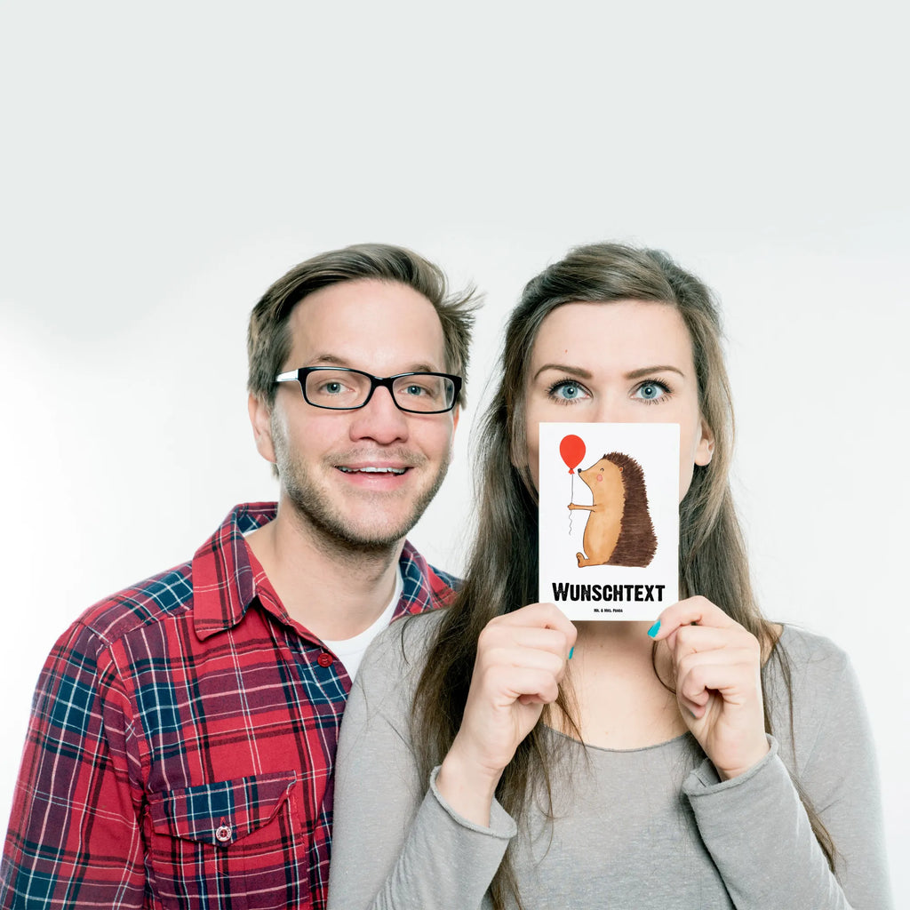 Personalisierte Postkarte Igel mit Luftballon Geschenkkarte mit Namen, Grußkarte mit Wunschtext, Einladung mit Wunschtext, Einladung mit Namen, Ansichtskarte mit Namen, Geschenkkarte mit Wunschtext, Karte mit Wunschtext, Postkarte mit Wunschtext, Grußkarte mit Namen, Postkarte bedrucken, Karte mit Namen, Postkarte personalisierbar, Ansichtskarte mit Wunschtext, Postkarte mit Namen, Tiermotive, Gute Laune, lustige Sprüche, Tiere, Glückwunsch, Geburtstagskind, Ballon, Herzlichen Glückwunsch, Geburtstag, Happy Birthday, Igel