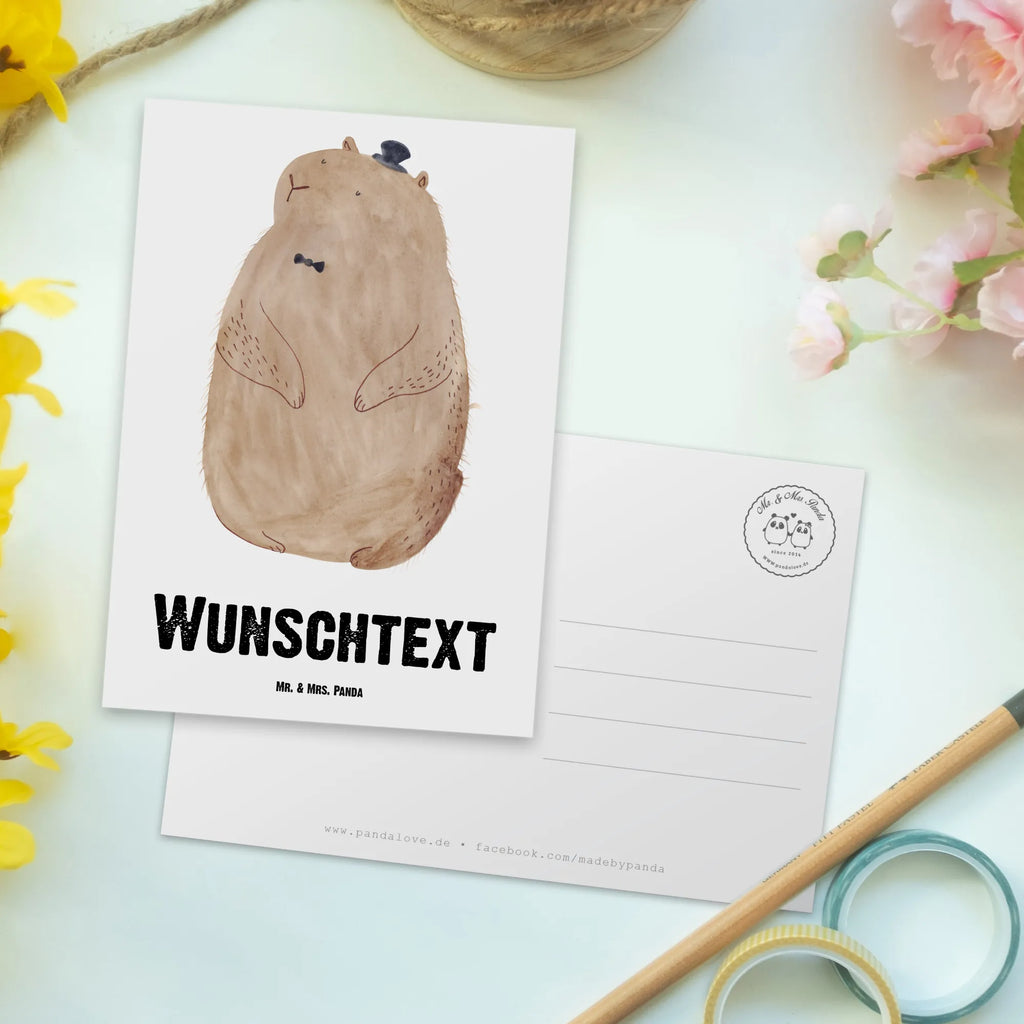 Personalisierte Postkarte Murmeltier Karte mit Namen, Ansichtskarte mit Namen, Einladung mit Wunschtext, Postkarte mit Wunschtext, Postkarte mit Namen, Postkarte bedrucken, Karte mit Wunschtext, Geschenkkarte mit Wunschtext, Grußkarte mit Namen, Einladung mit Namen, Ansichtskarte mit Wunschtext, Grußkarte mit Wunschtext, Geschenkkarte mit Namen, Postkarte personalisierbar, Tiermotive, Gute Laune, lustige Sprüche, Tiere, Murmeltier, Freundlichkeit, Anstand, Respekt, Fröhlichkeit, Knigge