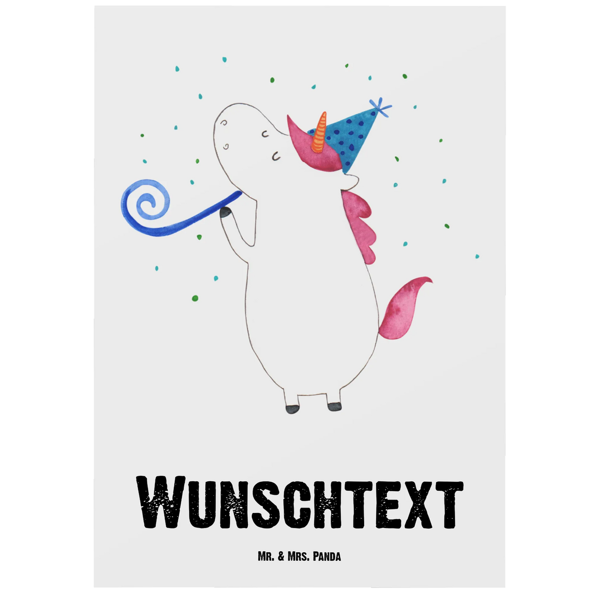 Personalised postcard unicorn party unicorn, unicorns, birthday, Disco, Birthday present, Birthday, Feast, Alcohol, Celebration, Confetti, Unicorns, Glitter, Party, Club
