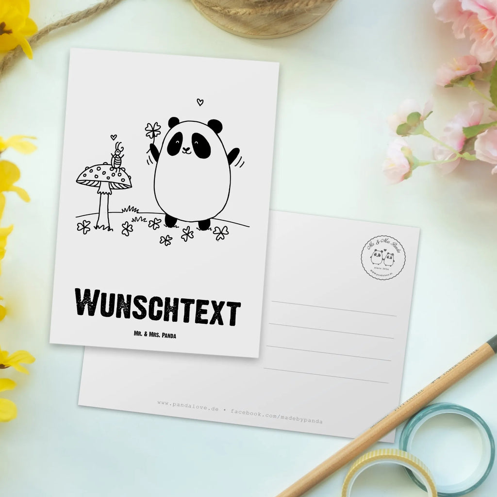Personalisierte Postkarte Panda Glück Ansichtskarte mit Namen, Geschenkkarte mit Namen, Postkarte Bedrucken, Postkarte Personalisierbar, Karte mit Wunschtext, Einladung mit Namen, Postkarte mit Namen, Einladung mit Wunschtext, Ansichtskarte mit Wunschtext, Geschenkkarte mit Wunschtext, Postkarte mit Wunschtext, Grußkarte mit Namen, Karte mit Namen, Grußkarte mit Wunschtext