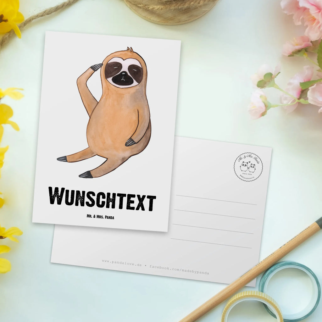 Personalised postcard sloth Bird Sloth, sloth, trend animal, early riser, favourite animal, morning grumbler, lazy, early bird, the early bird