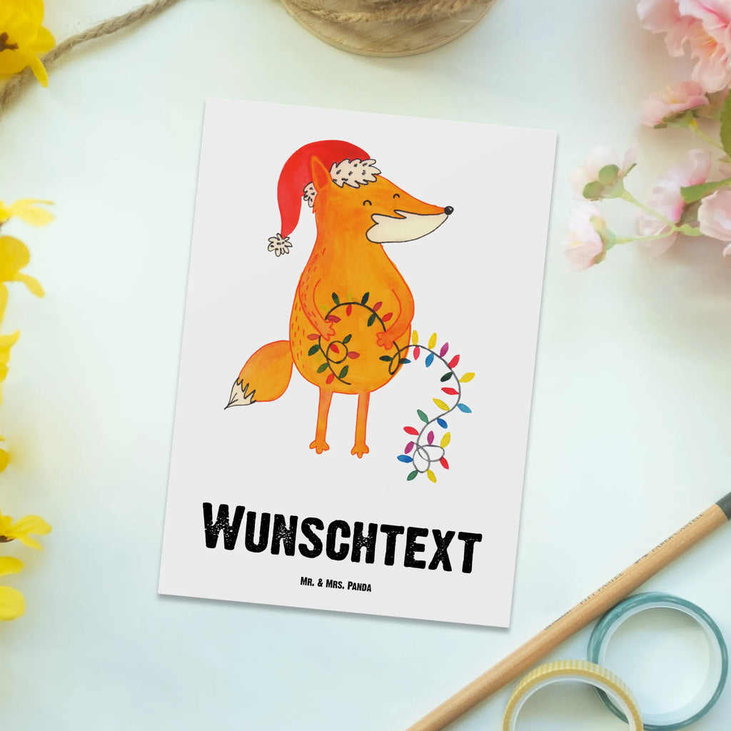 Personalised postcard Fox Christmas Winter, Christmas, Christmas time, snow, Foxes, Christmas Eve, Santa Claus, Fox, Saying beautiful, Gift Christmas