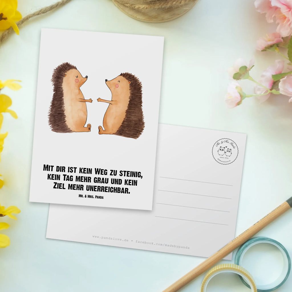 Personalised postcard Hedgehogs in love Love, Loving, Two, Together, Marriage, Engagement, Proposal of marriage, Love gift, gift for her, gift for him, anniversary gift, Partner, Girlfriend, In love, Married, Proof of love, Wedding, Friend, Wedding anniversary, Gift, Engaged, Hedgehog, Anniversary