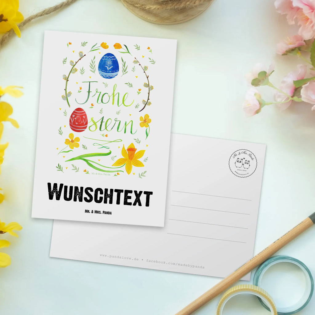 Personalised postcard Easter happy Easter Easter, Easter bunny, Easter Flower, Easter Egg, Painted Easter Eggs, Pussy Willow. lettering, Happy Easter, Easter Greetings