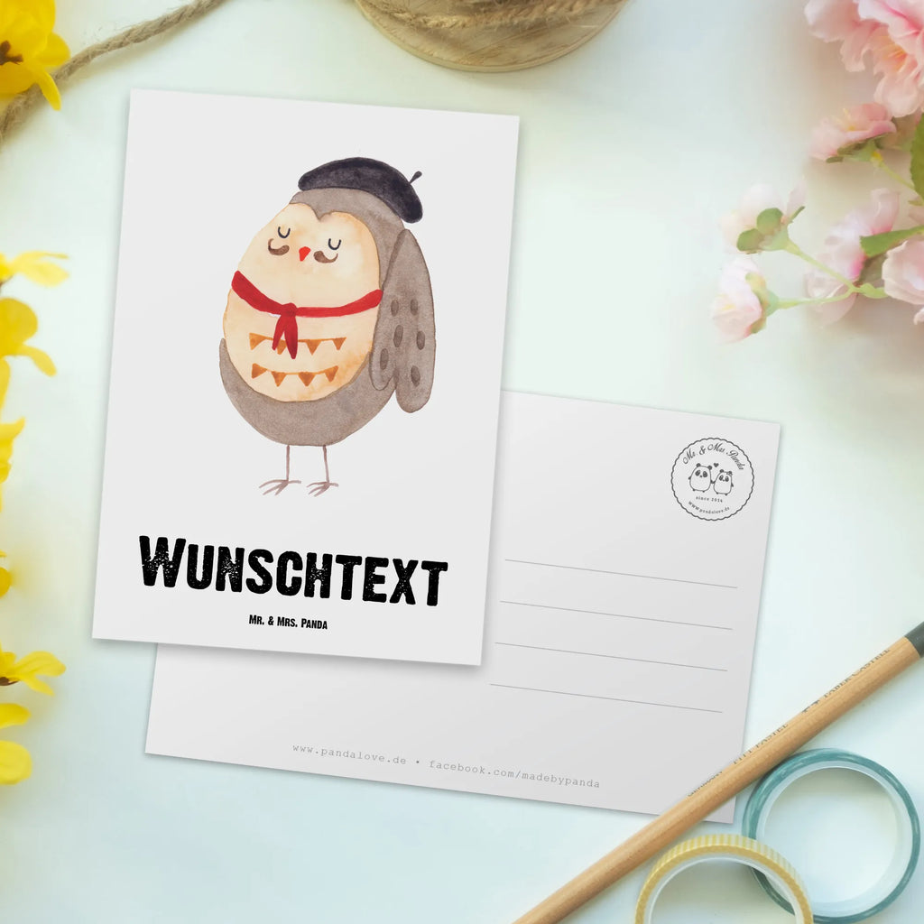 Personalisierte Postkarte Eule Französisch Geschenkkarte mit Wunschtext, Postkarte personalisierbar, Einladung mit Namen, Postkarte mit Namen, Karte mit Wunschtext, Grußkarte mit Wunschtext, Postkarte mit Wunschtext, Ansichtskarte mit Namen, Geschenkkarte mit Namen, Einladung mit Wunschtext, Ansichtskarte mit Wunschtext, Karte mit Namen, Postkarte bedrucken, Grußkarte mit Namen, Eule, das Leben ist schön, La vie est belle, Spruch schön, Eule Deko, Spruch Französisch, Frankreich, hibou, Eulen, Owl