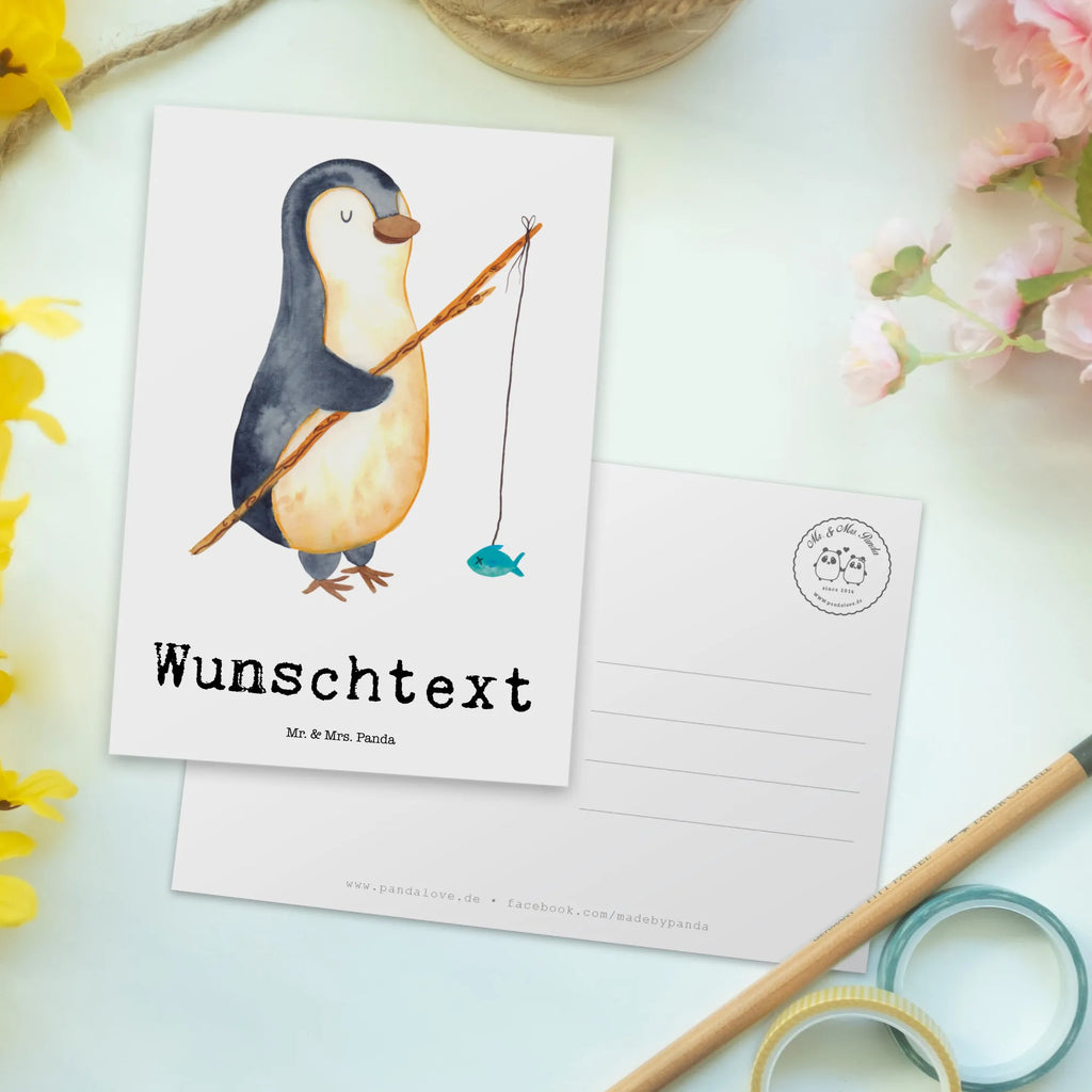 Personalisierte Postkarte Pinguin Angler Geschenkkarte mit Wunschtext, Karte mit Wunschtext, Geschenkkarte mit Namen, Postkarte Bedrucken, Postkarte mit Namen, Postkarte mit Wunschtext, Einladung mit Wunschtext, Grußkarte mit Wunschtext, Ansichtskarte mit Namen, Postkarte Personalisierbar, Karte mit Namen, Grußkarte mit Namen, Einladung mit Namen, Ansichtskarte mit Wunschtext, Pinguin, Geschenkidee, Hobby, Tagesplan, Tagträume, Geschenk, Urlaub, Wochenende, Angeln, Angler, Freundinnen, Neustart, Planer, Plan, Motivation, Pinguine