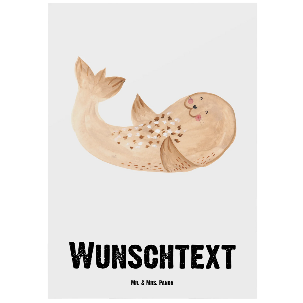 Personalised postcard seal Lay small animals, cute, funny, cute animal motives, hand drawn, small world, funny sayings, good mood, happy, gifts, gift ideas, special gifts, animal lover, card, seal, seals, laughter, North Sea, sea animal, joy, Seal, beach, Baltic Sea