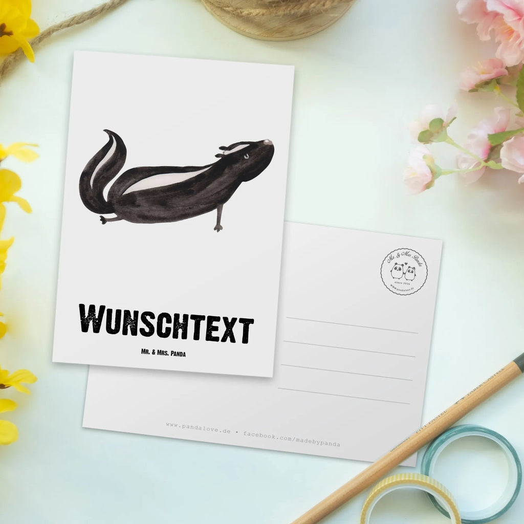 Personalised postcard skunk yoga Skunk, Love, Predator, Stinky, Yoga, Wild animal, Live, Namaste, Stinker, Laugh