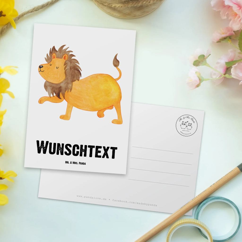 Personalised postcard Star sign Lion constellations, birthdays, astrology, zodiac, date of birth, month of birth, birthday july, gift july, king of animals, lion gift, lion zodiac sign, birthday august, gift august