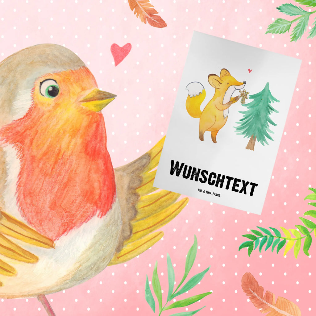 Personalised greetings card Fox Christmas tree Winter, Christmas, Christmas time, snow, skate, christmas days, christmas, fox, christmas decoration, christmas eve, christmas time, santa claus, christmas present, winter