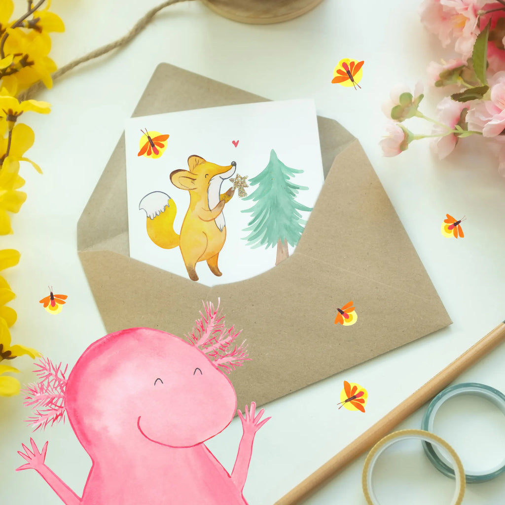 Personalised greetings card Fox Christmas tree Winter, Christmas, Christmas time, snow, skate, christmas days, christmas, fox, christmas decoration, christmas eve, christmas time, santa claus, christmas present, winter