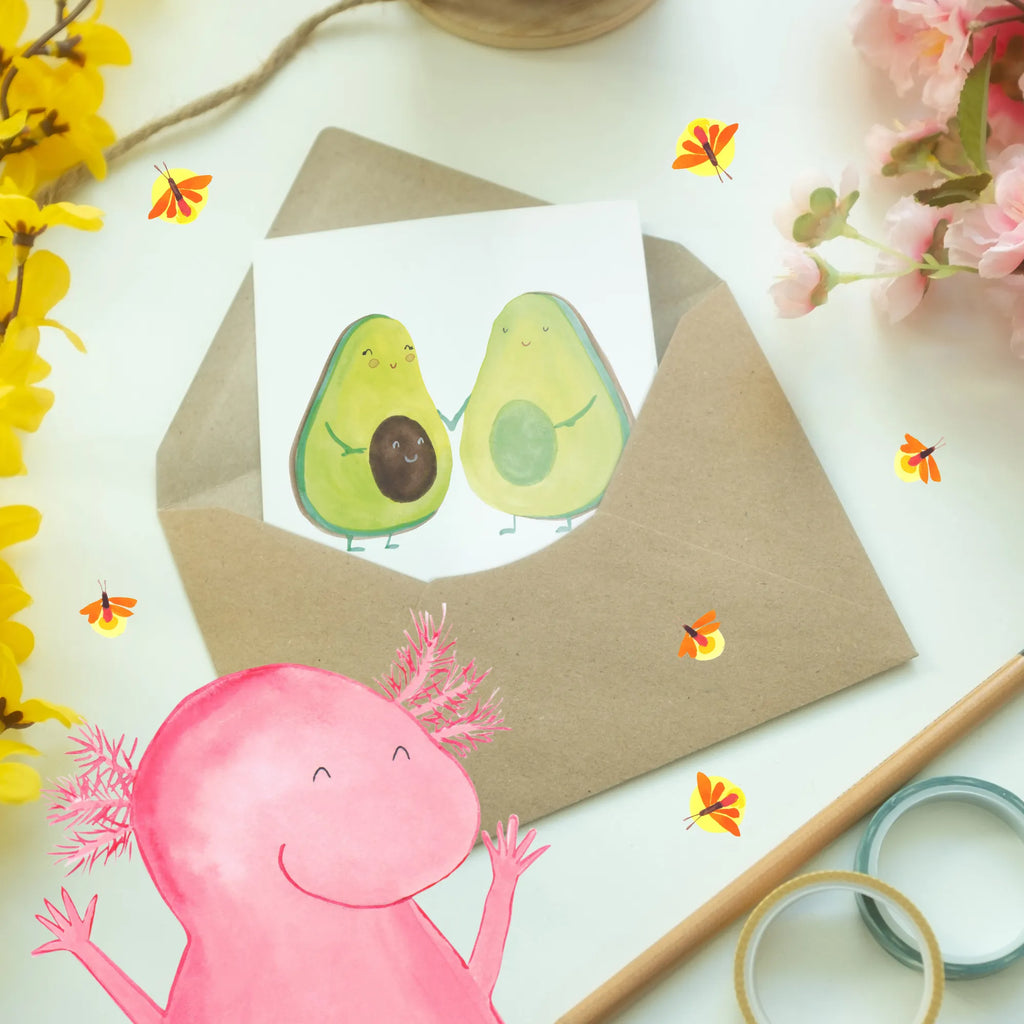 Personalised greetings card avocado pair avocado, vegetables, pregnancy, love, children, birth, baby party, baby shower, avocados, wedding, avocuddle, family