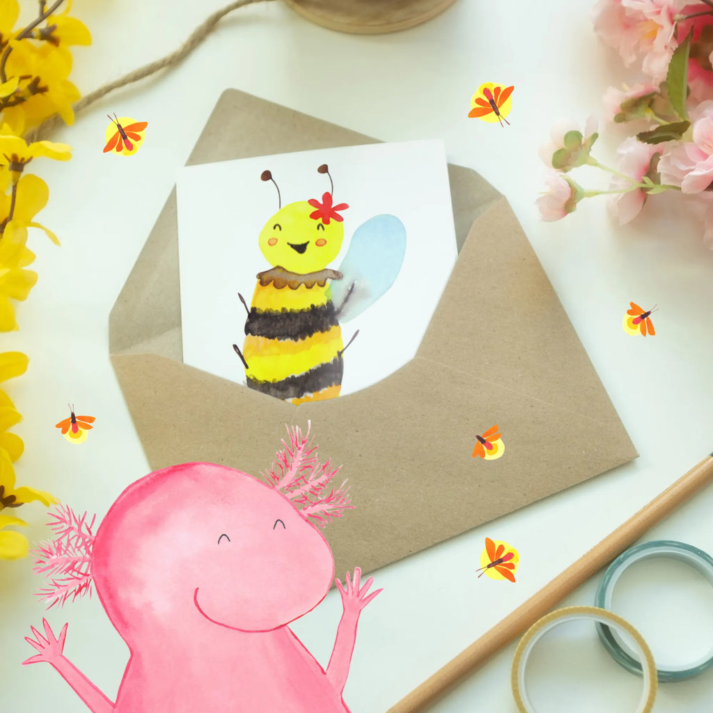 Personalised greetings card bee happy Bee, wasp, bumblebee