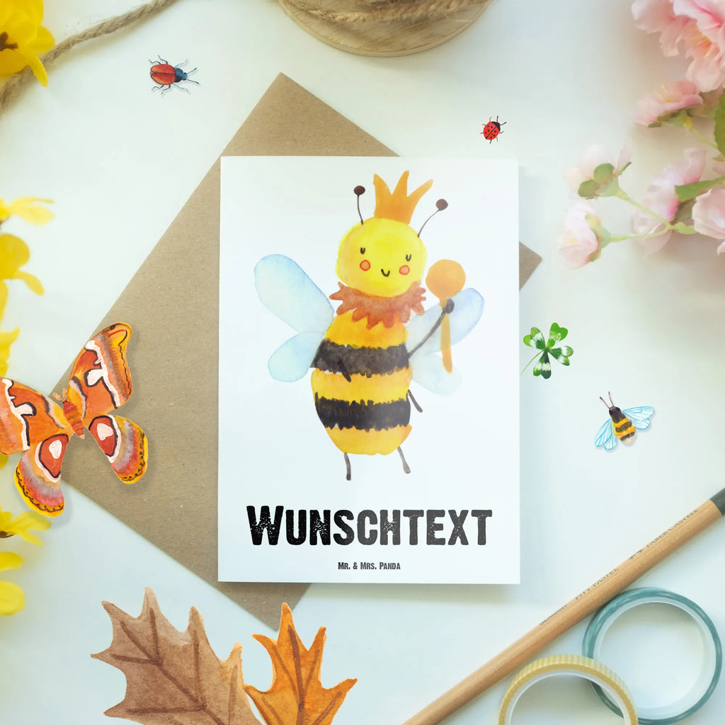 Personalised greetings card bee king Bee, wasp, bumblebee