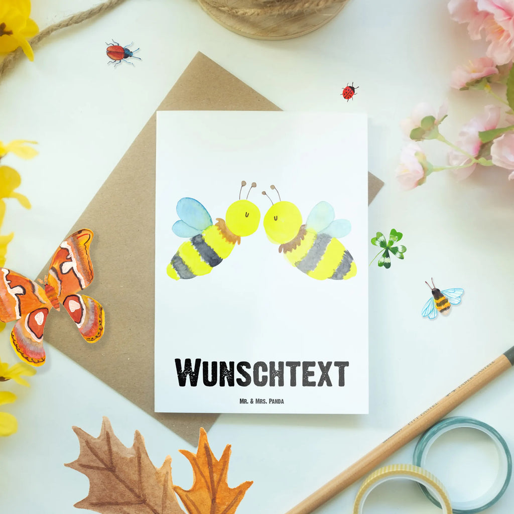 Personalised greetings card bee Love Bee, wasp, bumblebee