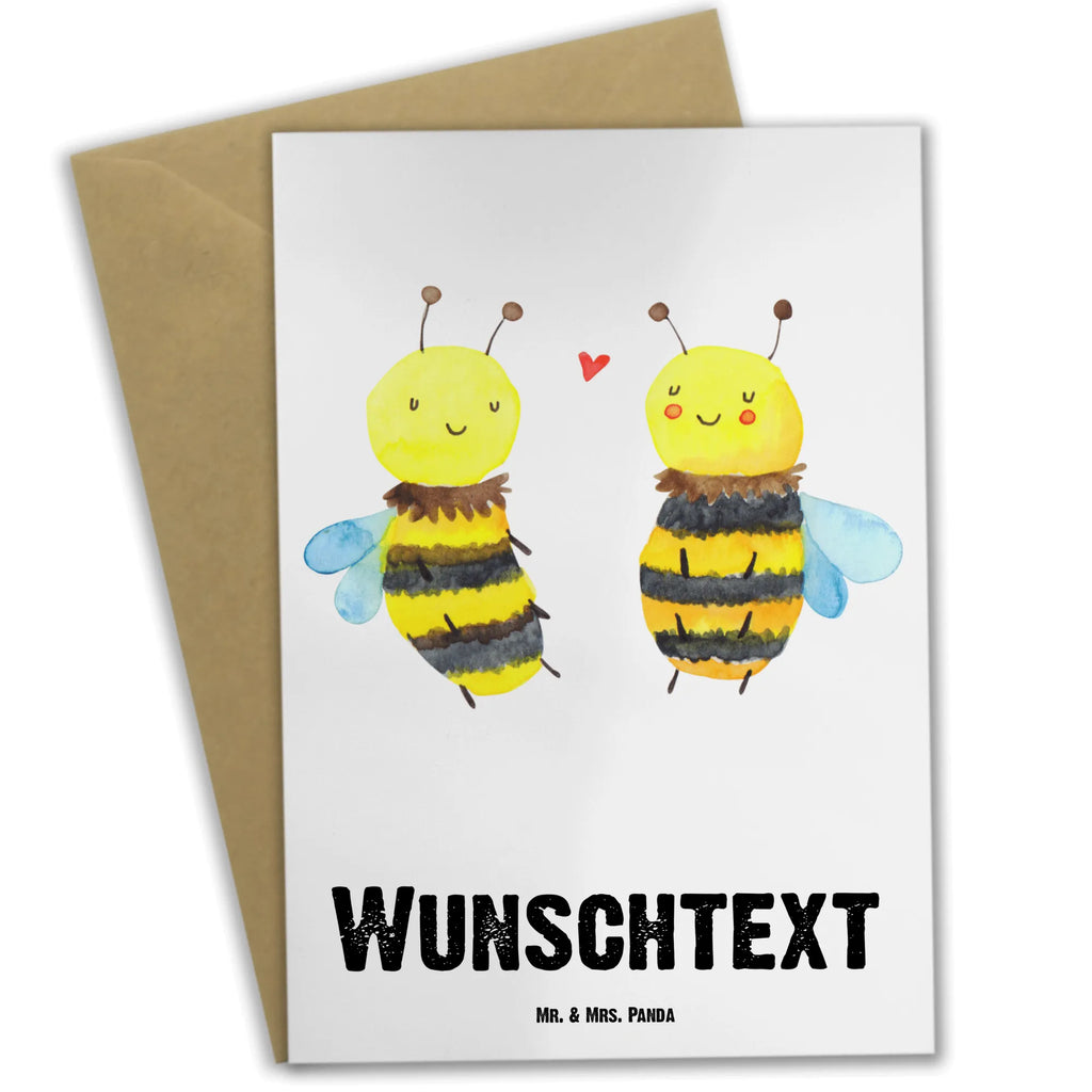 Personalised greetings card bee In love Bee, wasp, bumblebee