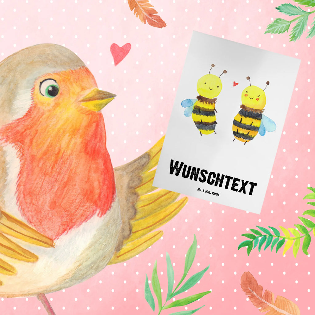 Personalised greetings card bee In love Bee, wasp, bumblebee