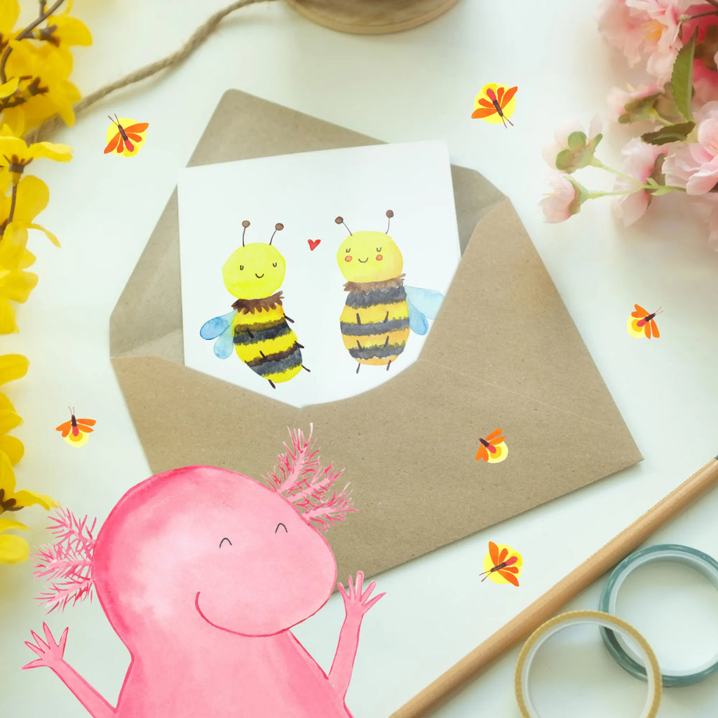 Personalised greetings card bee In love Bee, wasp, bumblebee