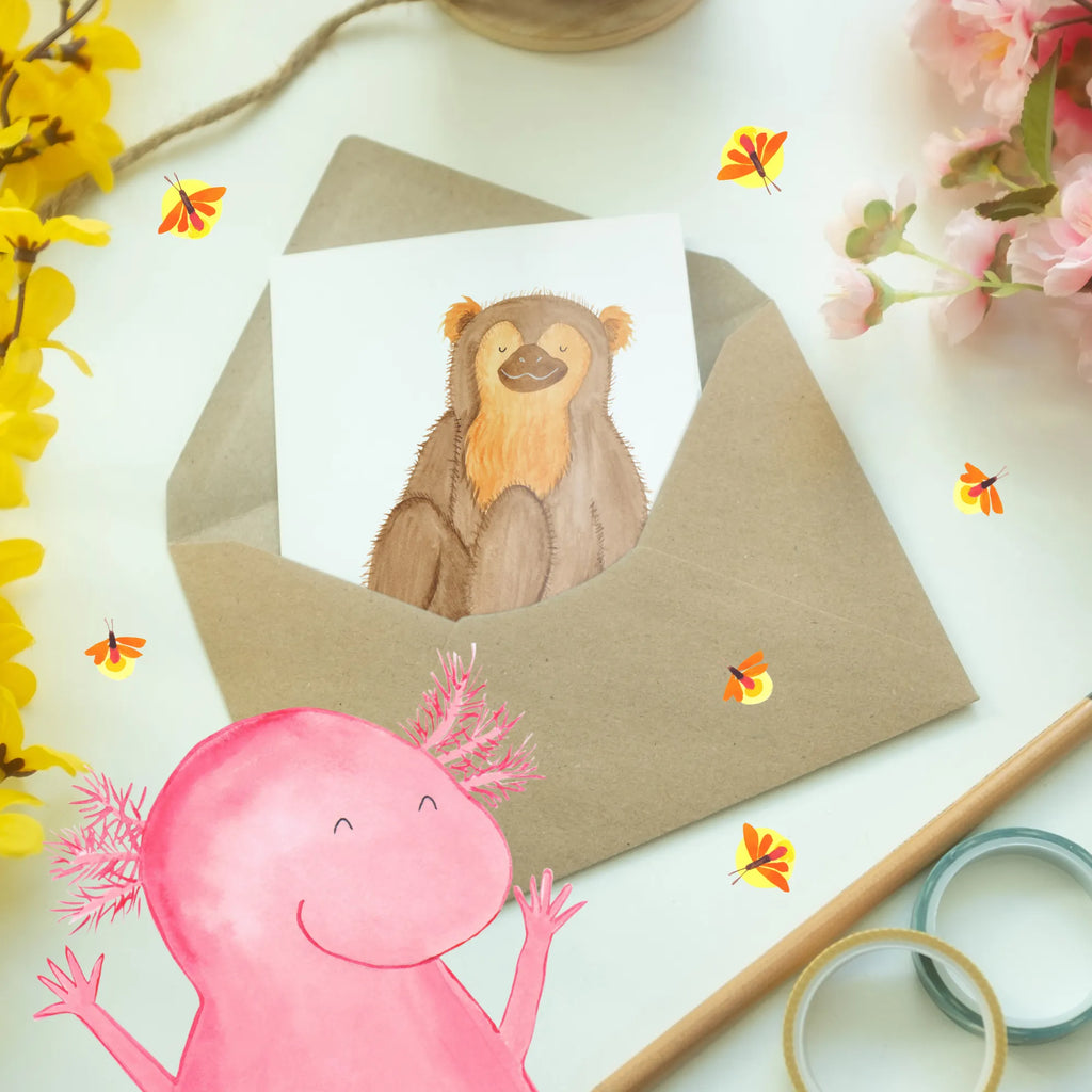 Personalised greetings card Monkey Africa, self-confidence, self-love, selfcare, monkeys, monkey, love, motivation, respect, self-esteem