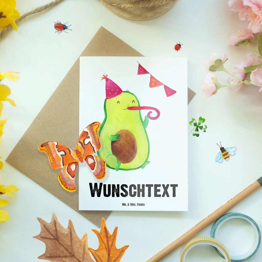 Personalised greetings card avocado Birthday avocado, vegetables