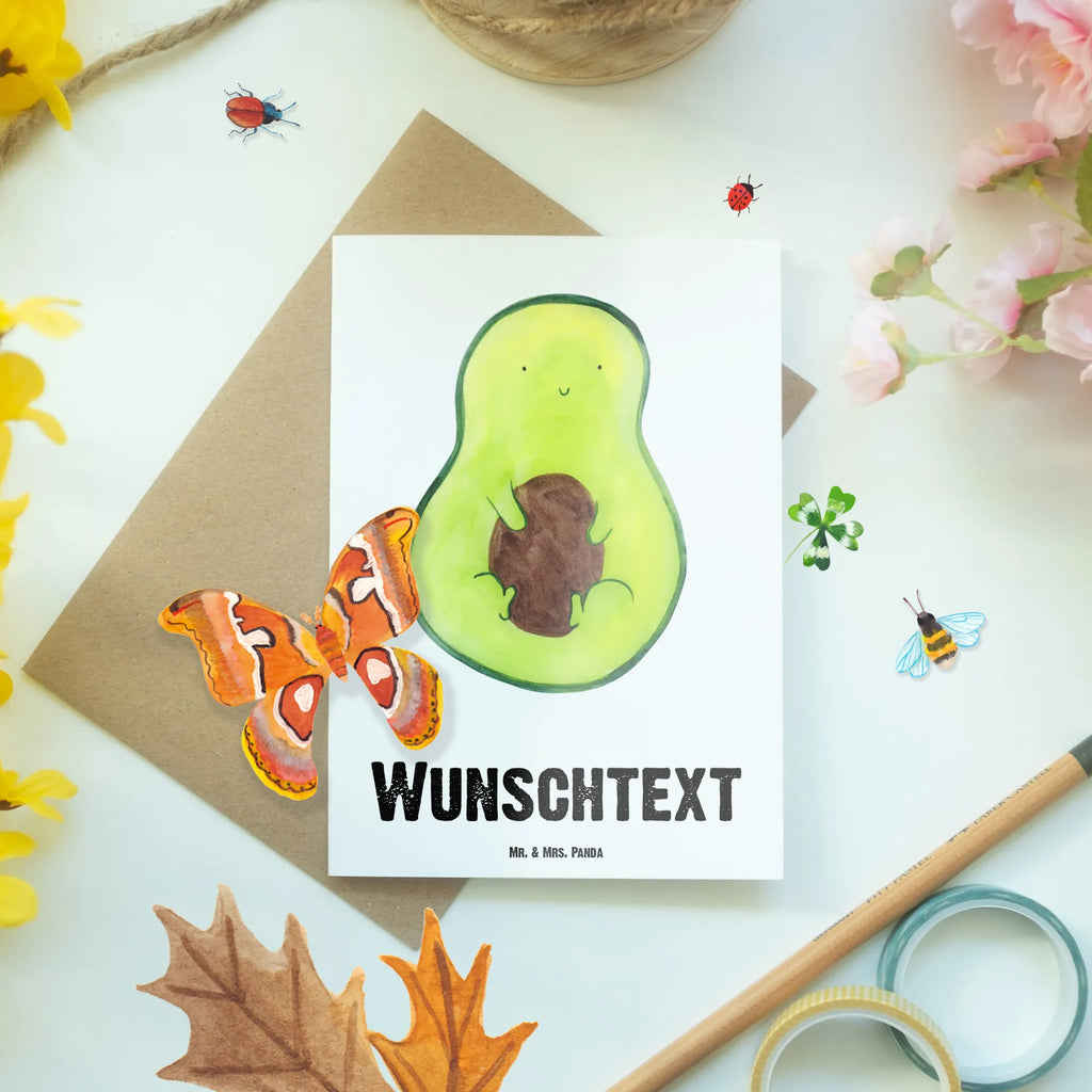 Personalisierte Grußkarte Avocado mit Kern Personalisierte Karte, Personalisierte Einladungskarte, Personalisierte Geburtstagskarte, Grußkarte Selbst Gestalten, Grußkarte Selber Drucken, Personalisiertere Klappkarte, Grußkarten Personalisiert, Grußkarte mit Namen, Personalisierte Postkarte, Grußkarte mit Persönlichen Nachrichten, Personalisierte Hochzeitskarte, Personalisierte Glückwunschkarte, Personalisierte Grußkarte, Grußkarte als Geldgeschenk, Avocado, Veggie, Vegan, Gesund, Pflanze, Avokado, Spruch Leben, Kern, Avocadokern