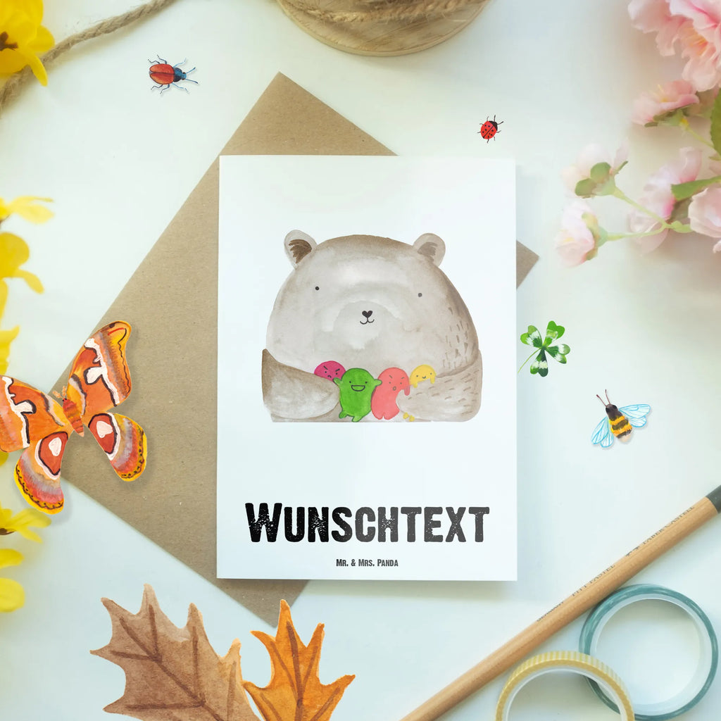 Personalised greetings card bear Feeling bear, teddy, teddy bear, cuddly toy, Madness, Bear