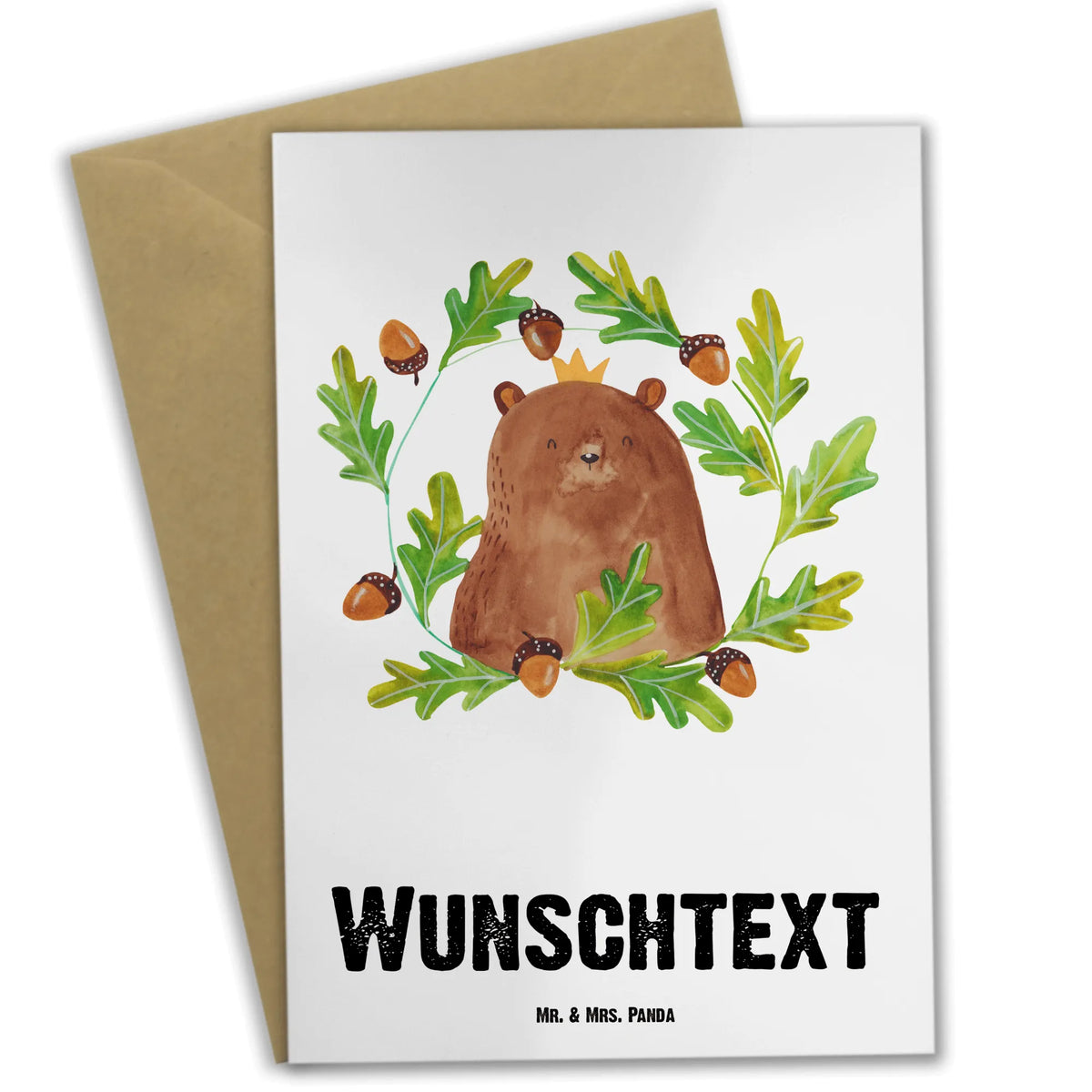 Personalised greetings card bear king bear, teddy, teddy bear, cuddly toy, Father's Day, best daddy, Daddy Bear, Daddy, Bear, Father, Dad, world best daddy