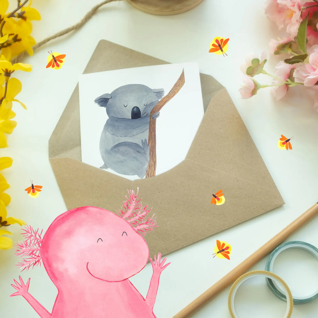 Personalisierte Grußkarte Koalabär Grußkarte selbst gestalten, Personalisierte Einladungskarte, Personalisierte Glückwunschkarte, Grußkarte mit persönlichen Nachrichten, Grußkarte als Geldgeschenk, Grußkarte mit Namen, Personalisiertere Klappkarte, Personalisierte Karte, Personalisierte Hochzeitskarte, Personalisierte Geburtstagskarte, Grußkarten personalisiert, Personalisierte Grußkarte, Grußkarte selber drucken, Tiermotive, Gute Laune, lustige Sprüche, Tiere, schlafen, Traumland, Koalabär, träumen, Traum, Bär, Koala, Schlafzimmer