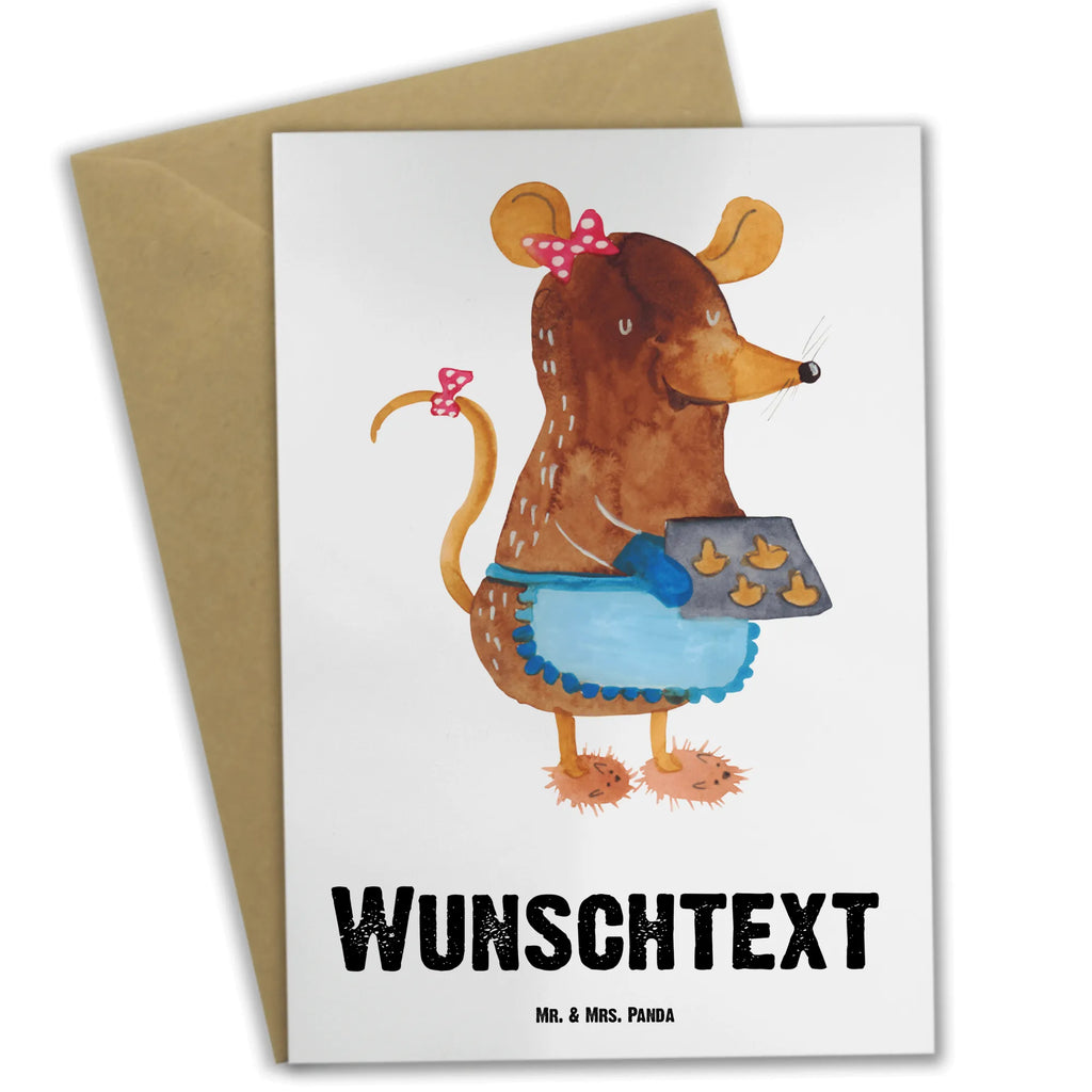 Spersonalizowana kartka z życzeniami Mysz ciastka Zima, Boże Narodzenie, dekoracje świąteczne, Mikołaj, Adwent, Wigilia, zimowy motyw