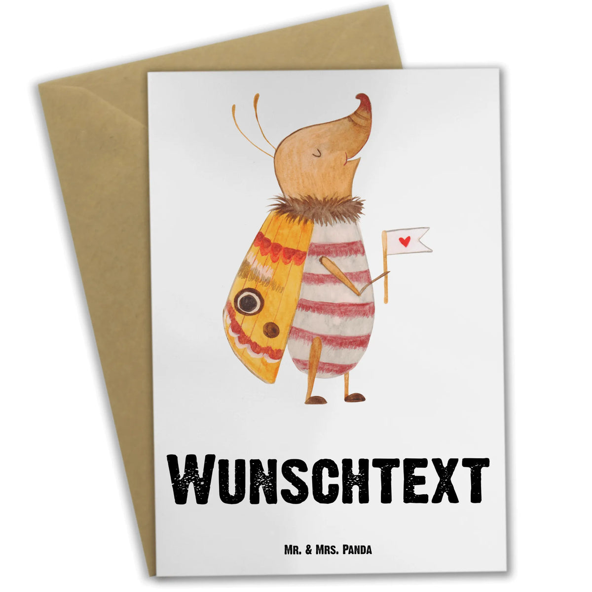 Personalised greetings card Moth flag small animals, cute, funny, cute animal motives, hand drawn, small world, funny sayings, good mood, happy, gifts, gift ideas, special gifts, animal lover, card, Moth, Saying funny, Kitchen decoration, How much does the world cost, Beetle