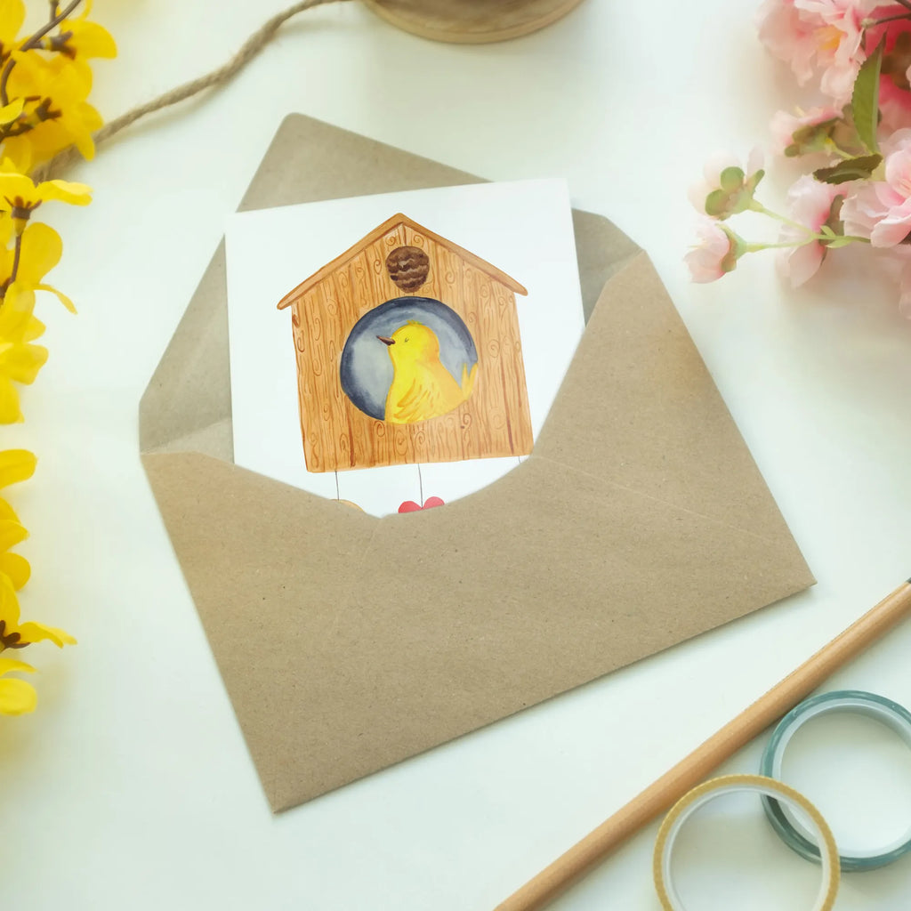 Personalised greetings card Bird House small animals, cute, funny, cute animal motives, hand drawn, small world, funny sayings, good mood, happy, gifts, gift ideas, special gifts, animal lover, card, home, nest, apartment, favorite place, house, birdhouse, birds, home sweet home, family, castle, our house, Bird