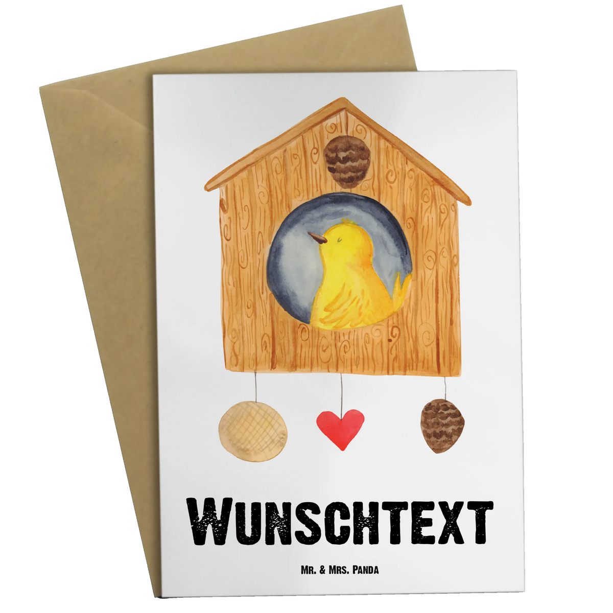 Personalised greetings card birdhouse Home small animals, cute, funny, cute animal motives, hand drawn, small world, funny sayings, good mood, happy, gifts, gift ideas, special gifts, animal lover, card, moving gift, home sweet home, moving in, house building, moving out, birdhouse, house, bird, gift