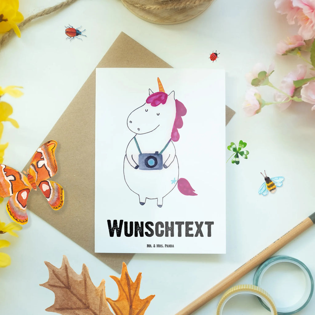 Personalised greetings card unicorn photographer unicorn, unicorns, Tourist, Photographer, Photography, Holiday, Traveling, Unicorn, Traveler gift, Photographer gift, Camera