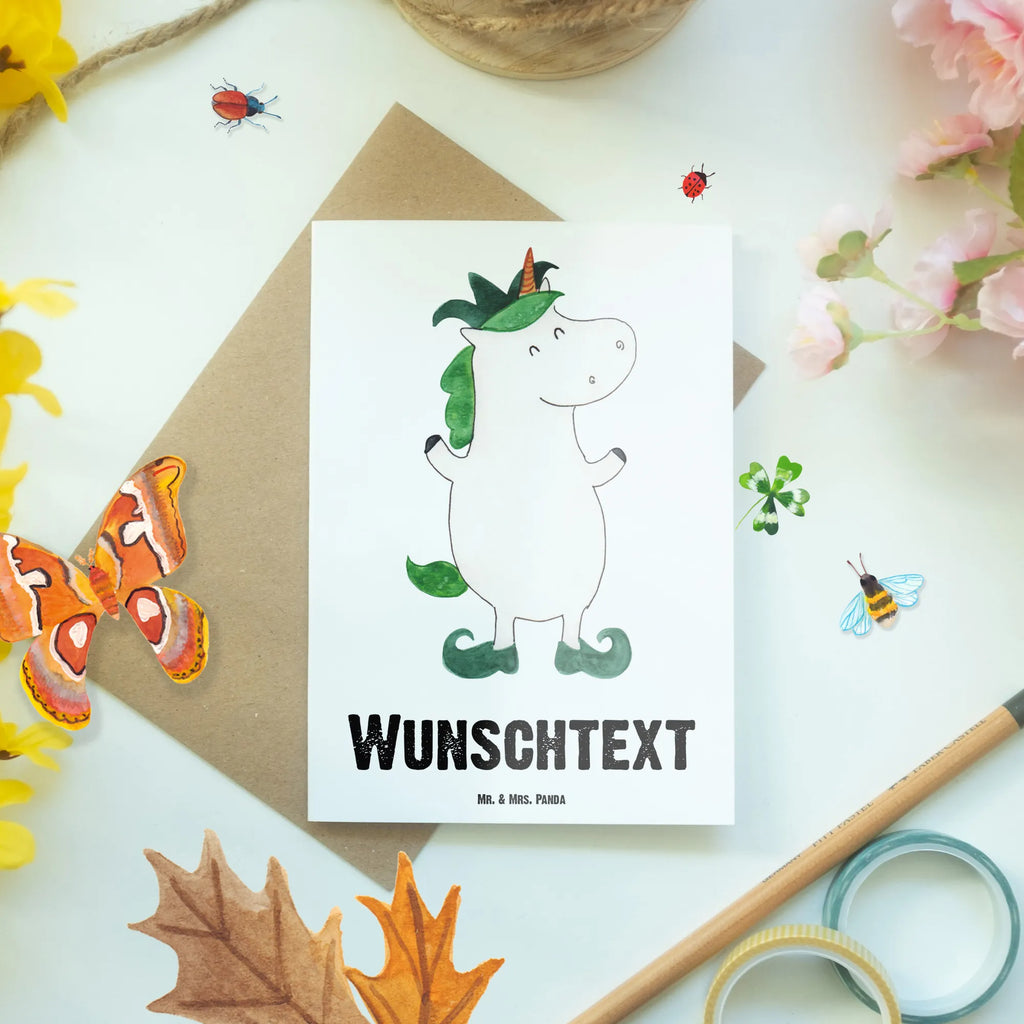 Personalised greetings card unicorn joker unicorn, unicorns, Unicorn, Court Jester, Middle Ages, Juggler, Punch