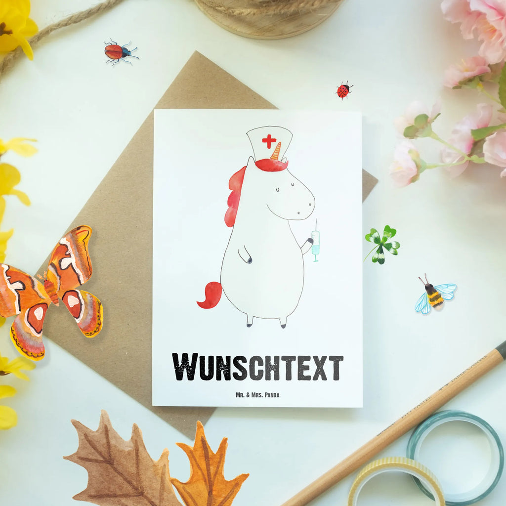 Personalised greetings card unicorn Nurse unicorn, unicorns, nurse thank you, nurse gift, doctor gift, Unicorn, hospital