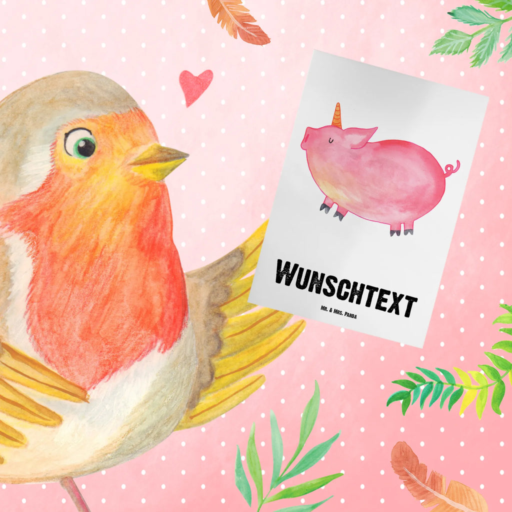 Spersonalizowana kartka z życzeniami jednorożec świnia Jednorożec, jednorożce, dekoracje jednorożca, jednorożec