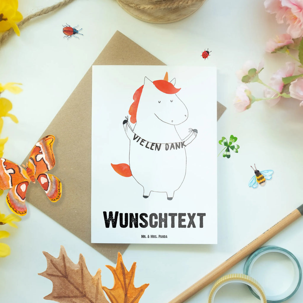 Personalised greetings card unicorn Thank you very much unicorn, unicorns, Thank you present, thanksgiving, thanks, thank you gift, thank you