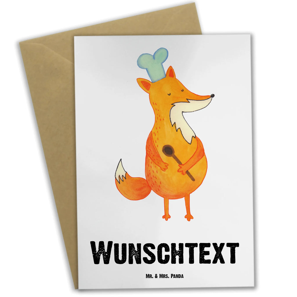 Spersonalizowana kartka z życzeniami lis kucharz Lis