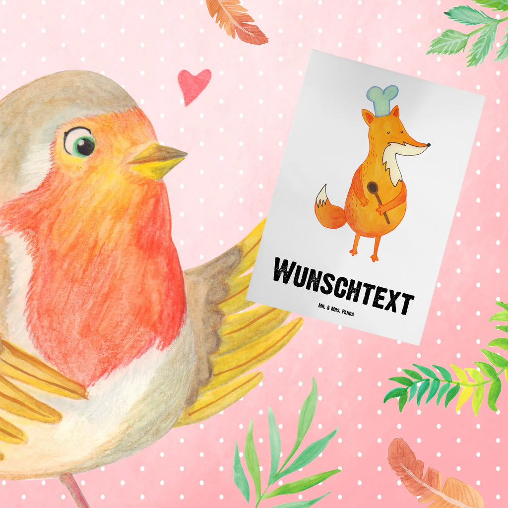 Spersonalizowana kartka z życzeniami lis kucharz Lis