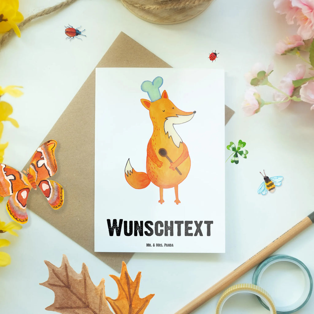 Spersonalizowana kartka z życzeniami lis kucharz Lis